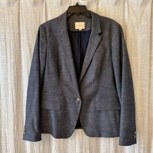 LOFT Navy Charcoal Blazer 10